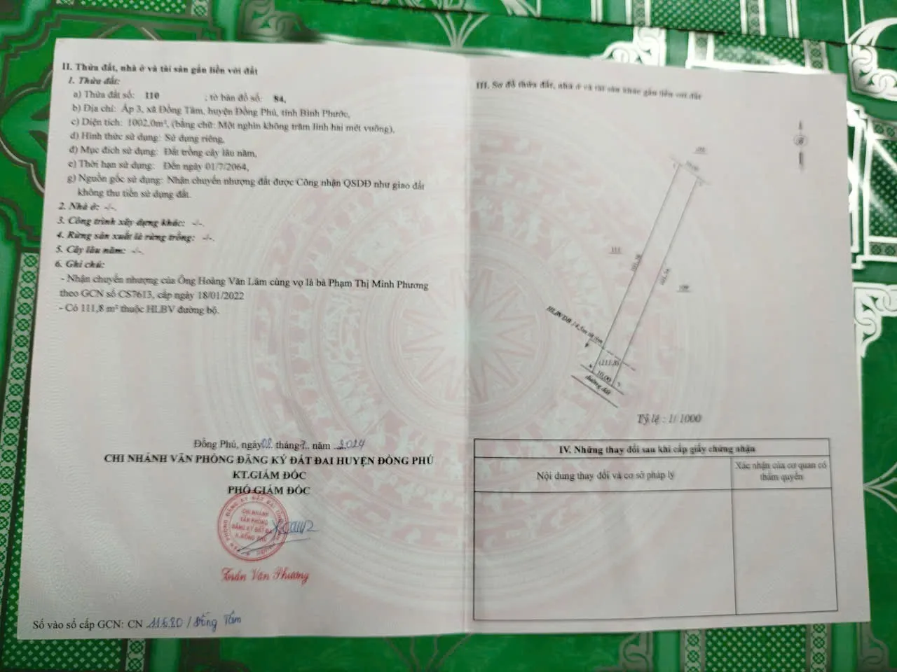 Bán đất trục chính Thác Keng, xã Đồng Tâm, thành phố Đồng Nai
