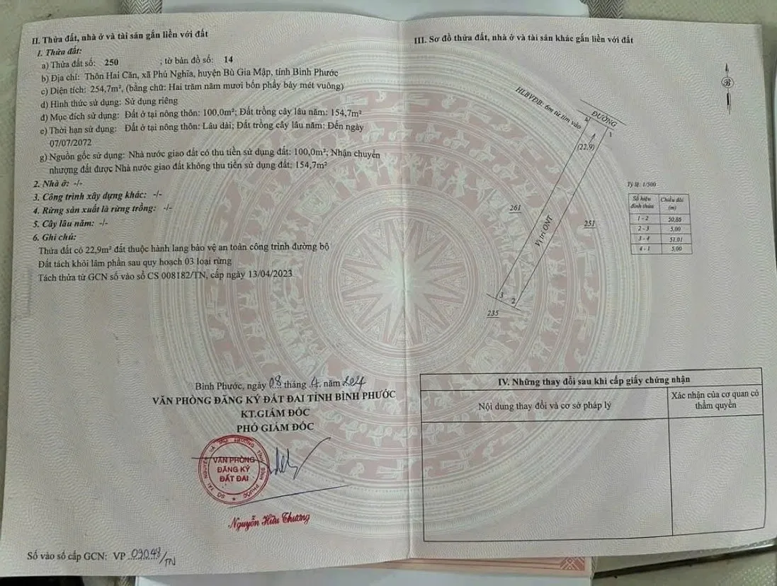 Bán đất Phú Nghĩa, Bù Gia Mập (cũ)