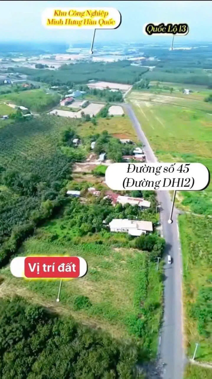 Bán đất đường số 47 Minh Hưng, cách KCN Minh Hưng Hàn Quốc chỉ 1km