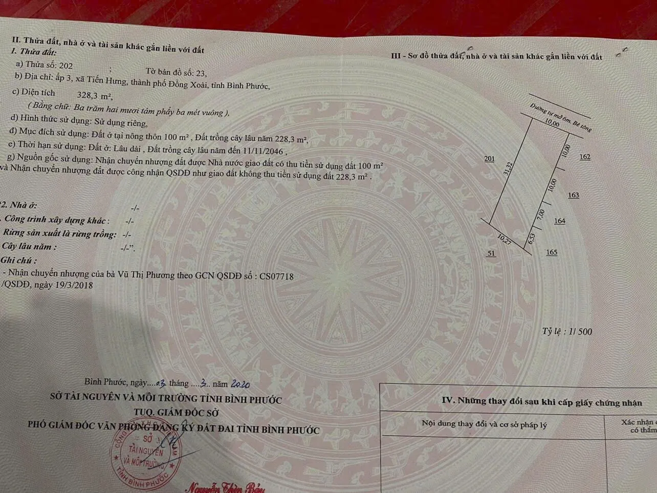 Bán lô đất hơn 300 mét vuông ngay sau bệnh viện Hoàn Mỹ Bình Phước