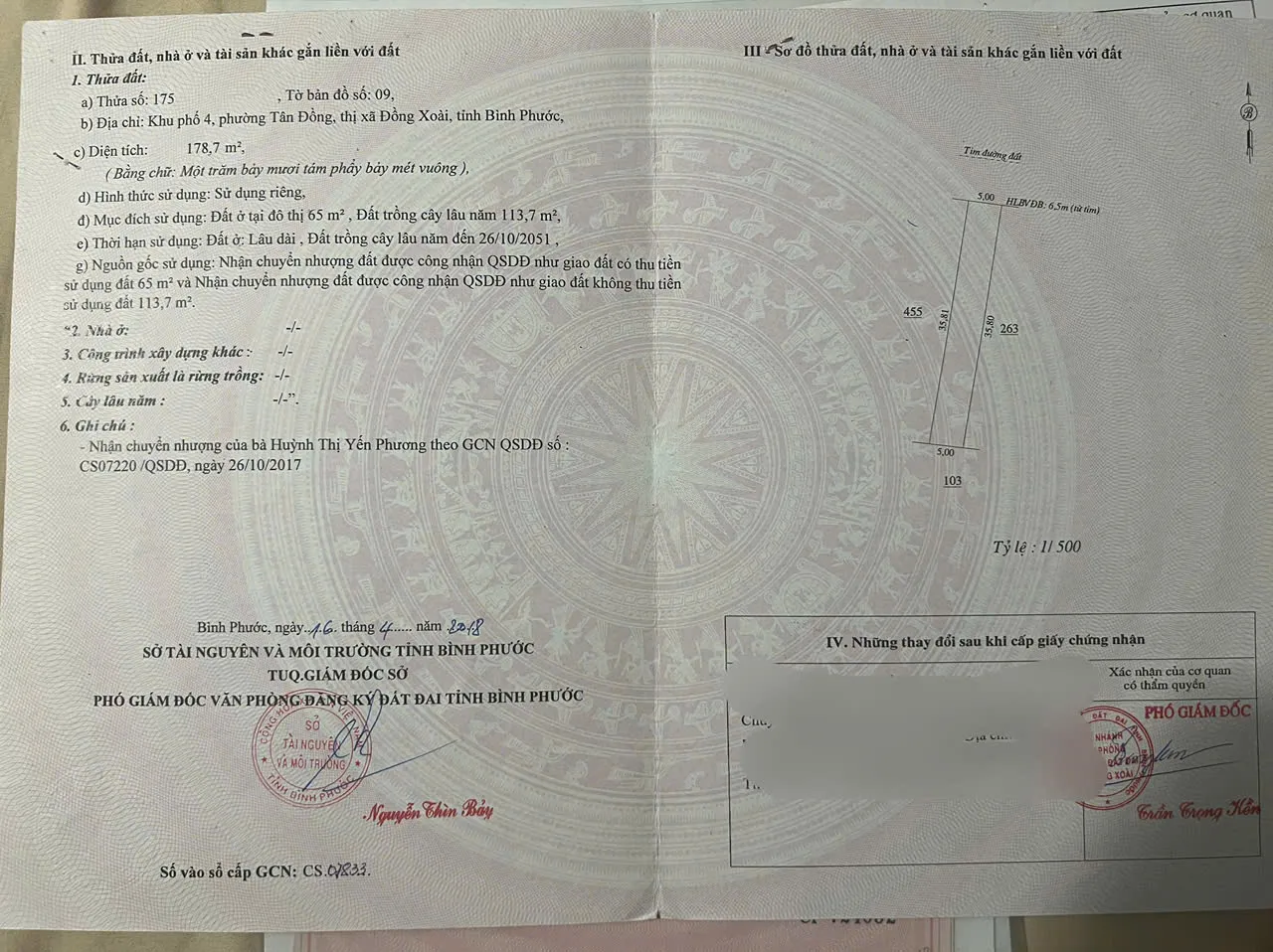 Bán lô đất phía sau trường lái phường Bình Phước