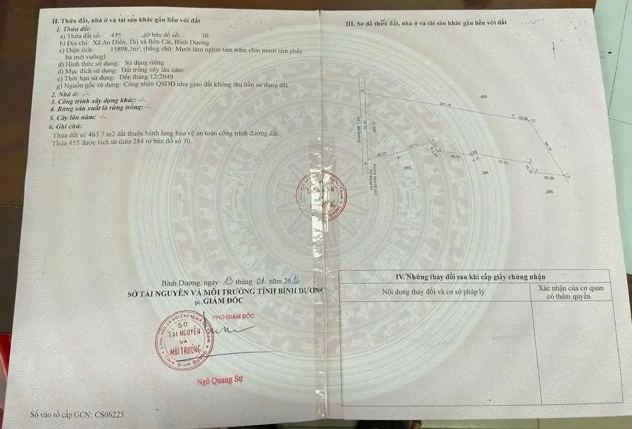 Bán siêu phẩm đất tại phường Long Nguyên, Thành phố Hồ Chí Minh